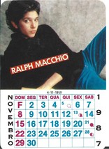 ⭕VTG card pocket calendar 1987 RALPH MACCHIO Portugal Movie - $6.11 CAD