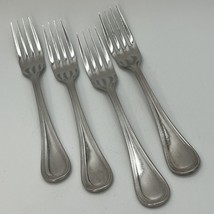 Lot 4 International ROYAL BEAD Silver Dinner Fork Stainless Glossy 7 1/2&quot; - $17.75