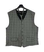Tuxedo Vest Formal wear Necktie Mel Howard Vintage Black Silver Large  - £19.41 GBP