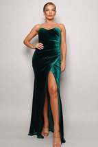 Strapless Sweetheart Maxi Velvet Dress - £36.80 GBP