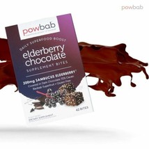 powbab Elderberry Chocolate Bites. Organic Sambucus Elderberry. 33% Less Sugar  - £23.52 GBP+