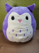 Kellytoy 2019 Squishmallow 8&quot; Winston Owl Soft Purple Plush Stuffed Anim... - £19.54 GBP