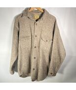 Woolies Button Heavy Chamois Brown Wool Shirt Jacket Sz XL Vintage - $1,272.55 MXN