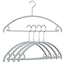 Euro Series Light Thin Non-Slip Space-Saving Clothes Hanger With Bar And Hooks S - £37.87 GBP