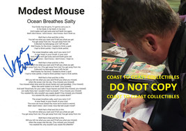 Isaac Brock signed Modest Mouse Ocean Breathes Salty Lyrics sheet COA Proof - $148.49