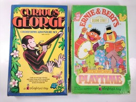 Vintage Colorforms Curious George Adventure Sesame Street Ernie & Berts Playtime - $14.50