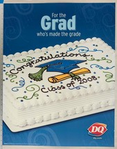 Dairy Queen Affiche Congratulations Graduate Glace Crème Cakes 22x28 dq2 - $58.49