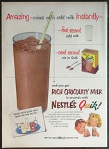 Vintage 1951 Nestles Quick Rich Chocolate Milk Full Page Original Ad 823 - £5.57 GBP