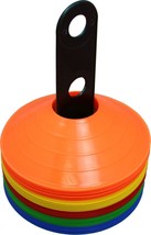 50 QTY NEW Low Profile Soccer Field Marking Coaching Disc Cones with Holder - £31.45 GBP
