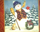 Kathy Seek Snowman Wall Art Picture &#39;Tis The Season for Friends - £7.90 GBP