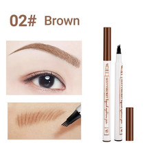 Microblading Tattoo Eyebrow 3D liquid Ink Pen waterproof 4 fork pencil brow - $6.90