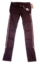BCBG MAX AZRIA Paloma BLACK jeans ZIP EXTENTION Leg SLIM Skinny 5-Pocket 25 - $128.67