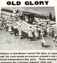 Old Glory Poster Boston American Flag 1930s Era Parade Patriotic Vintage - £26.43 GBP