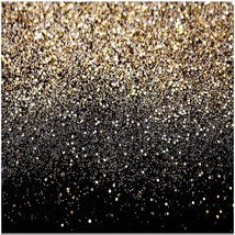 8X8Ft Black And Gold Backdrop Glitter Backdrop Golden Spots Backdrop Vintage Bac - £50.28 GBP