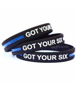 GOT YOUR SIX Wristband Set - Thin Blue Line Police High Quality Bracelet... - £1.49 GBP+