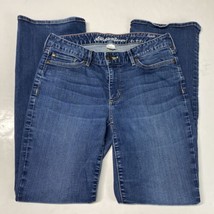 Eddie Bauer Curvy Bootcut Jeans Sz 8 Womens Lowrise Stretch Denim Blue Jeans - £11.28 GBP