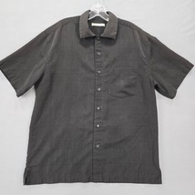 Batik Bay Black Shirt Button Up Classic Short Sleeves Lightweight Men Si... - £5.74 GBP