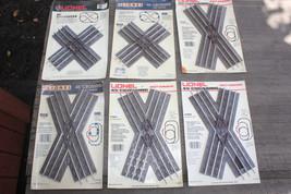 6 Lionel #5023 60 Degree Crossings &amp; 5020 90 Degree Crossings Mint on the Cards - £58.98 GBP