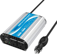 Pure Sine Wave Power Inverter 300Watt Car Adapter Converts 12V Dc To 120V Ac - £58.79 GBP