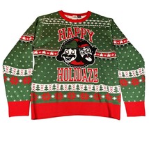 Cheech and Chong Sweater Mens Medium Green Red Holiday Ugly Christmas Fe... - $34.99