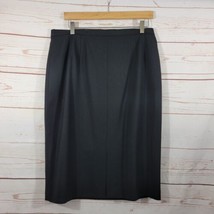 Talbots Black Wool Front Kick Pleat Pencil Skirt Size 16 NWT - $24.75