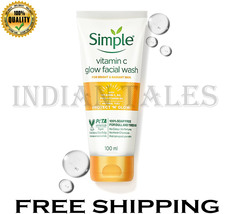 Simple Protect N Glow Vitamin C Glow Facial Wash 100ml | 100% Soap-Free Facewash - £18.18 GBP