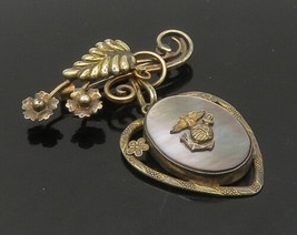 CARL-ART 925 Silver - Vintage Mother Of Pearl US Military Brooch Pin - BP9192 - £74.70 GBP