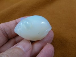 (Y-MOU-572) blue Opalite Roly Poly Mouse Mice gemstone carving FAT RODEN... - $14.01