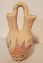 Handmade Vintage Double Wedding Chamber Sand Signed Aztec Indian Western Vase - £15.15 GBP