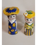 Bella Casa By Ganz Susan Paley Salt &amp; Pepper Shakers Pansy &amp; Lily - £19.14 GBP