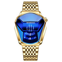 BINBOND Locomotive Concept Steel Belt Watch Men Live Black Technology Wa... - $18.28