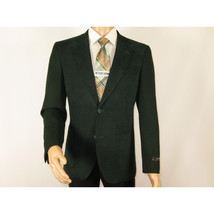 Men ZACCHI Velour Velveteen Hounds tooth Blazer Sport Coat DUANE 74524 Green image 9
