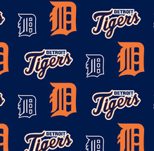 Detroit Tigers MLB Pro Sports Baseball Team Fleece Fabric Print s6665bf - $12.97