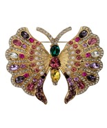 Beautiful Colorful Fashion Rhinestone Jewlery Butterfly Brooch Pin - $13.81
