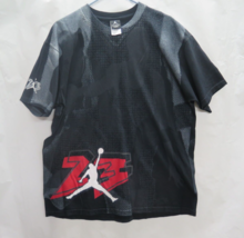 Vtg Michael Jordan Nike Jumpman Graphic All Over AOP Black Shirt L Rare 23 - $94.95