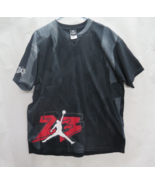 Vtg Michael Jordan Nike Jumpman Graphic All Over AOP Black Shirt L Rare 23 - £74.66 GBP