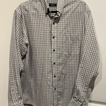 Men&#39;s Van Heusen Size Large 16-16 1/2 Long Sleeve Button Down Shirt - $11.87