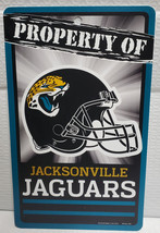 Jacksonville Jaguars  7.25&quot; by 12&quot; Property of Plastic Sign - NFL - £7.74 GBP