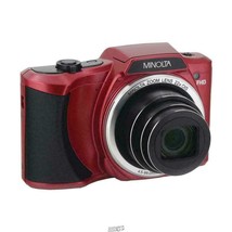 Minolta 64GB 20MP HD 720p Digital Camera with 12X Optical Zoom Red 24-288mm - £212.62 GBP