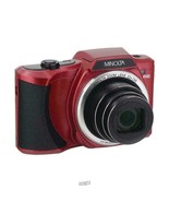 Minolta 64GB 20MP HD 720p Digital Camera with 12X Optical Zoom Red 24-288mm - £209.16 GBP