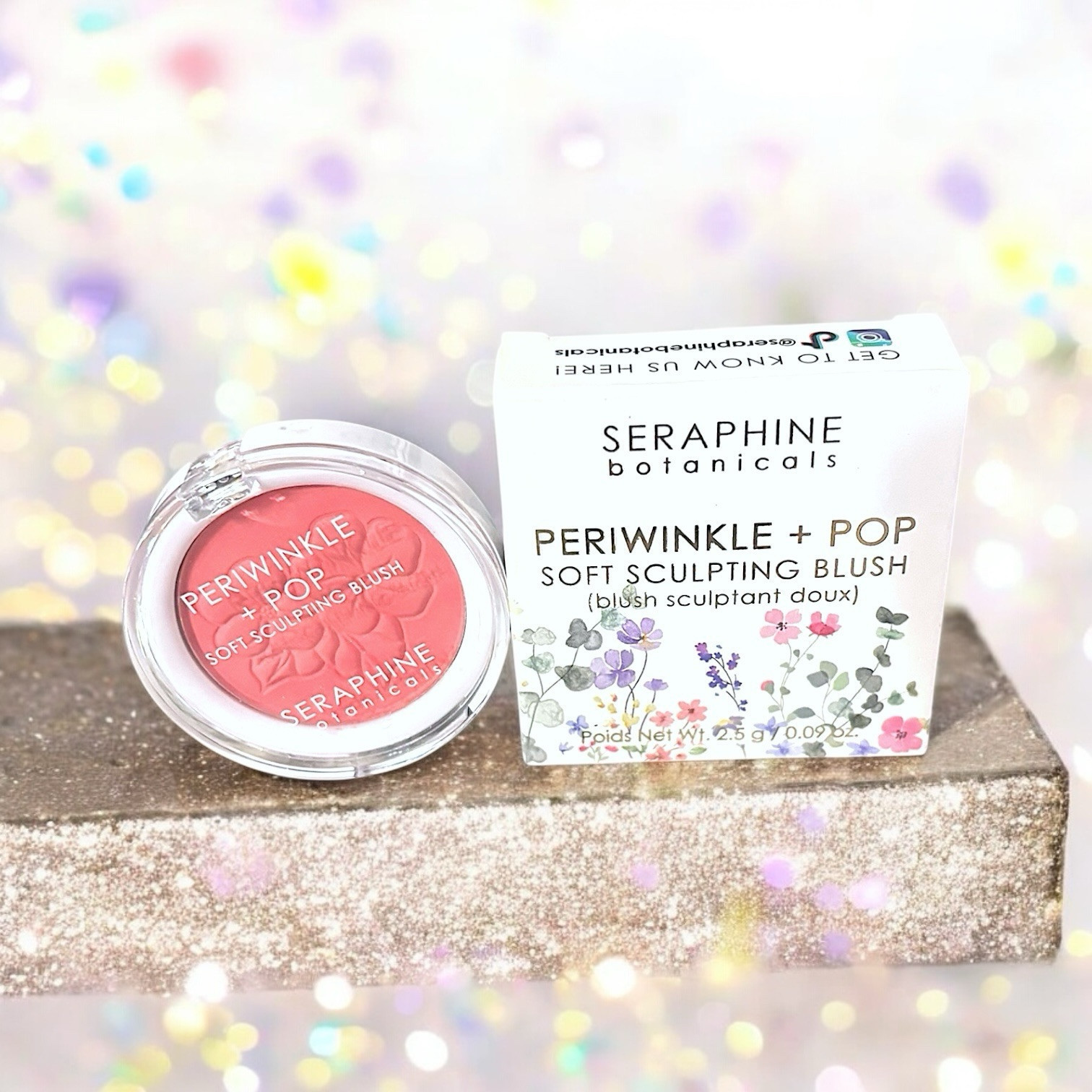 SERAPHINE BOTANICALS Periwinkle + Pop - Soft Sculpting Blush in Seashell... - $14.84