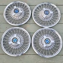 Set of 4 1965 1966 Ford Mustang Galaxie Wire Spoke Spinner Hubcaps Wheel Covers  - $257.39