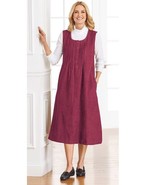 Essentials Corduroy Pintuck Jumper Item 8W315217 Berry Color Size XL - $46.06