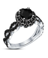 2 Ct Round Simulated Diamond 14K White Gold Over Women&#39;s Engagement Wedd... - €56,62 EUR