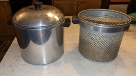 Vintage Sears Maid of Honor 8 Quart Light Weight Aluminum Stock Pot 3 PC Steamer - £46.92 GBP