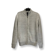Xray Mens Cardigan Sweater Gray Mock Neck Full Zip Long Sleeve Ribbed Kn... - £26.61 GBP