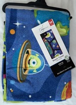 Mainstays Cotton Fast Drying Beach Towel 28” X 60” Blue Multi Colored Aliens New - $11.99