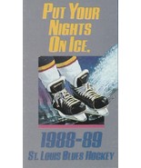 1988-89 ST. LOUIS BLUES NHL HOCKEY POCKET SCHEDULE - MICHELOB BEER - £2.06 GBP