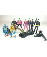 Vintage 90&#39;s Batman Action Figure Lot Kenner/Applause Batmobile Joker Pe... - $64.34