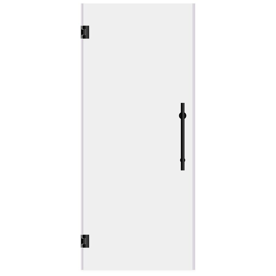 30&quot;Wx72&quot;H Pivot Frameless Shower Door ULTRA-E Matte Black by LessCare - $630.63
